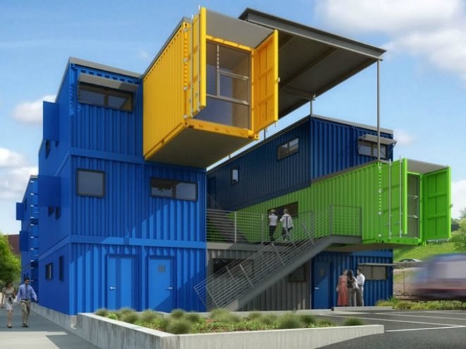 The Box Office, Distill Studio, Truthbox, shipping containers, cargotecture, shipping container office, providence