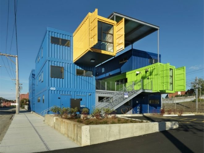 The Box Office, Distill Studio, Truthbox, shipping containers, cargotecture, shipping container office, providence