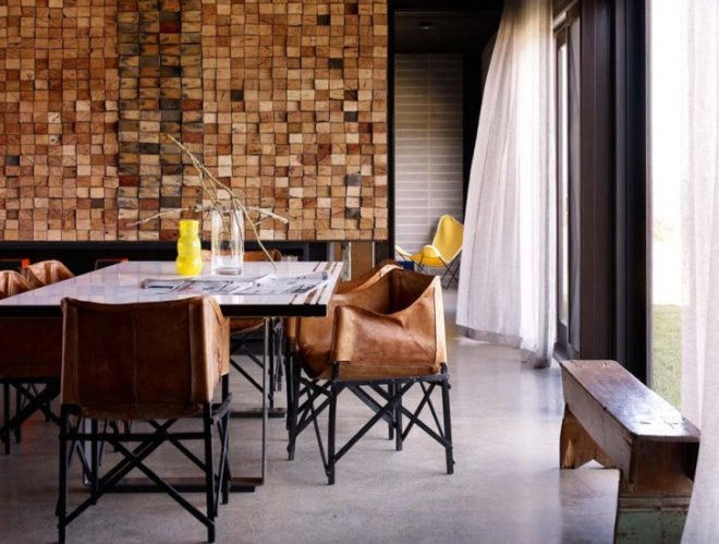 Award winning off grid house, barn house,off grid house , solar house, Australian off grid, water catchment, 2011 Australian interior design awards, end grain, natural materials, block construction, eco home design,