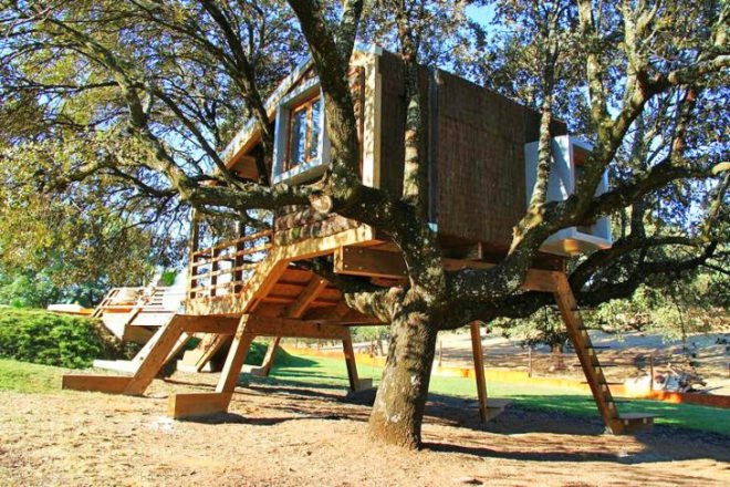Rooted Treehouse, Urbanarbolismo, treehouse, spain, cork, tree, green design