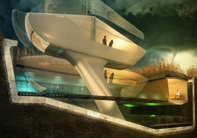 tornado proof house, disaster proof design, tornado proof, 10 design, futuristic home