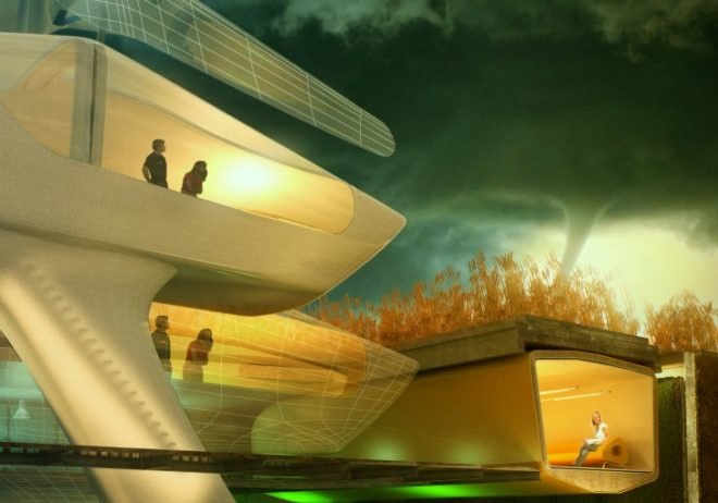 tornado proof house, disaster proof design, tornado proof, 10 design, futuristic home