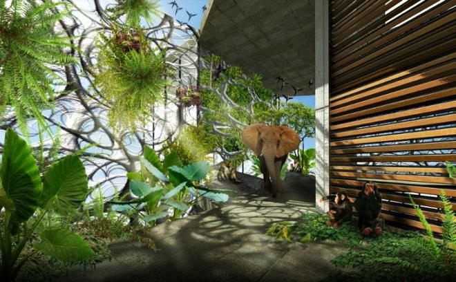 Vertical Zoo, BuBa Arquitectos, vertical garden, eco zoo, self-sufficient, zoo