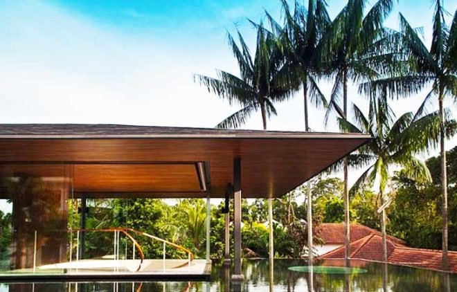 Water-cooled house, Wallflower ARchitecture + Design, oculus, second storey pond, Singapore, natural cooling system, green design, eco design, sustainable design