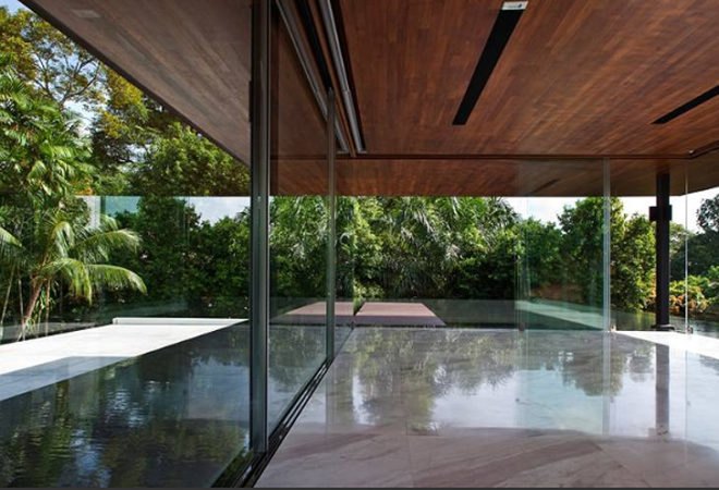 Water-cooled house, Wallflower ARchitecture + Design, oculus, second storey pond, Singapore, natural cooling system, green design, eco design, sustainable design