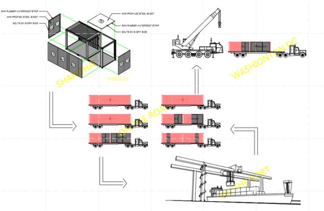 solar decathlon Team China, 2011 solar decathlon, Tonji University solar decathlon, green home, container house, china container house, Solar array shading, eco house, Y Container, Phase change walls, Vacuum insulated panels, solar hot water,