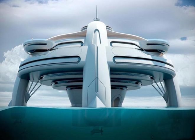 green design, eco design, sustainable design, Yacht Island, floating artificial island, Project Utopia, BMT Nigel Gee, glass canopy