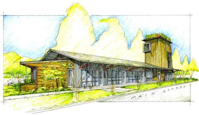 LEED silver, unabridged Architecture, green design, sustainable design, eco-design, "After the Storm", Mississippi, Katrina, rainwater harvest, natural lighting, natural ventilation, recycled materials, locally-sourced materials, indigenous flora, phytoremediation