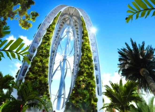 Taiwan, Centennial, sky garden, living facade, green wall, vertical garden, Taichung, Vincent Callebaut, green design, sustainable design, solar energy, wind energy, bio-energy, Taichung, Vincent Callebaut