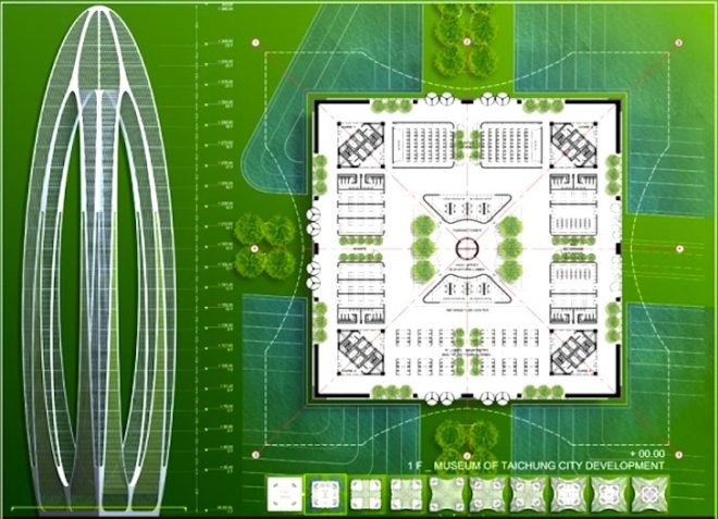 Taiwan, Centennial, sky garden, living facade, green wall, vertical garden, Taichung, Vincent Callebaut, green design, sustainable design, solar energy, wind energy, bio-energy, Taichung, Vincent Callebaut