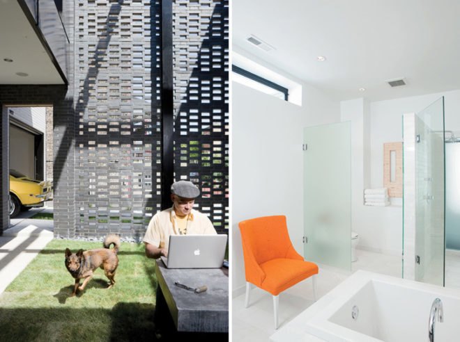 Chicago horse stable, Reused building, Chicago Studio Gang House,contemporary brick house, Chicago modern house. Chicago green home,studio gang architects, Brick eco facade,