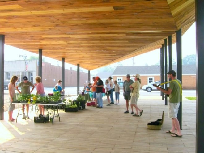 covington farmers market, design/buildLAB, VA Tech, student project, farmers market, pavilion
