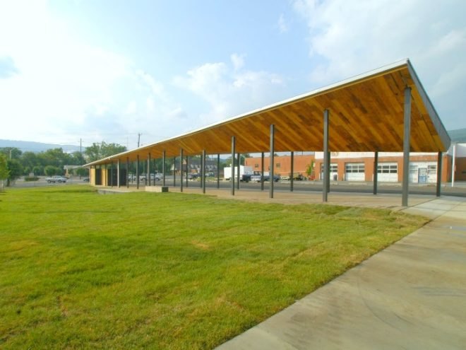 covington farmers market, design/buildLAB, VA Tech, student project, farmers market, pavilion