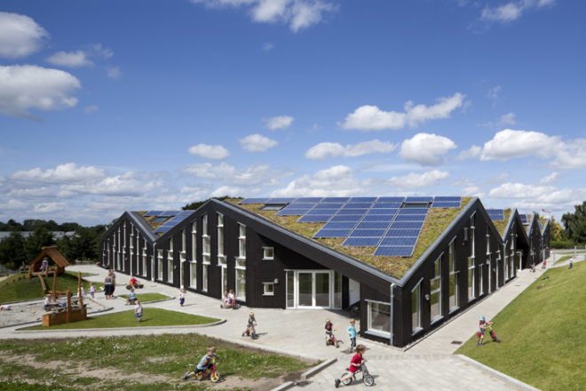 christensen and co, denmark, sunhouse, green design, eco design, sustainable design, green architecture, sustainable architecture, solar panels, sustainable nursery, nursery