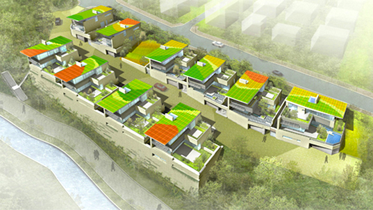 Korea, Seoul, Joel Sanders Architect, Haeahn Architecture, green roof, daylighting, solar gain, green design, eco-design, sustainable design, changing seasons