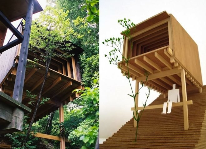 Koji Kakiuchi, hut, nara, japan, torri corridor, green design, eco-design, sustainable design, small footprint, charred timber, japanese cedar, sheltered terrace