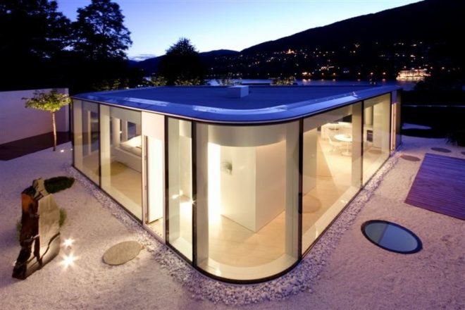 lake Como, Lake Lugano, JM Architects, underground homes, underground architecture, lake architecture, italian architecture, hillside architecture, italian villas, green architecture, geothermal power, green roof, lowe windows