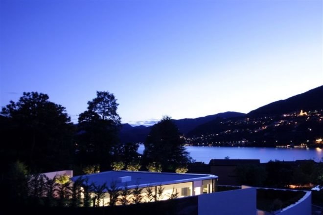 lake Como, Lake Lugano, JM Architects, underground homes, underground architecture, lake architecture, italian architecture, hillside architecture, italian villas, green architecture, geothermal power, green roof, lowe windows