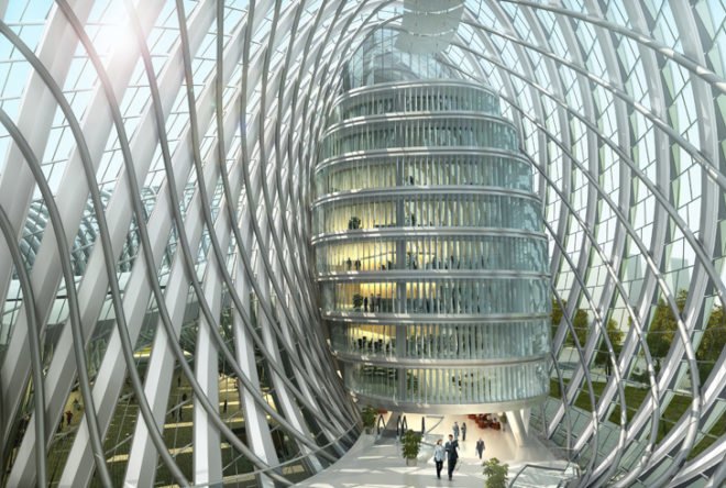 beijing, biad ufo, phoenix international media center, chaoyang park, eco design, green design, rainwater, landscape, landscape design