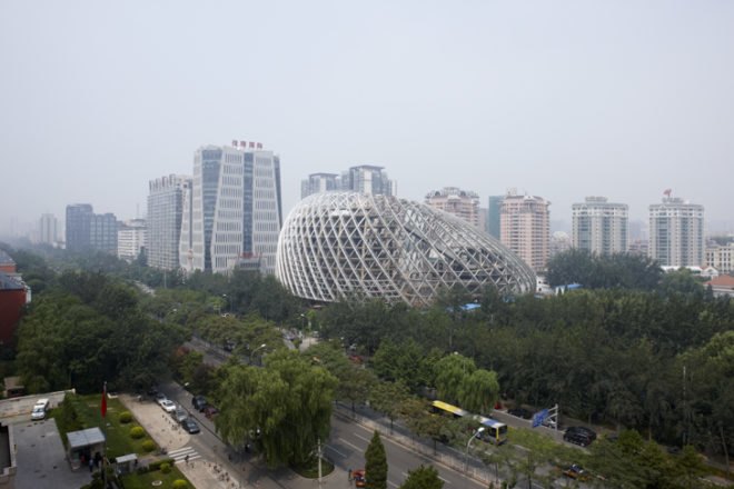 beijing, biad ufo, phoenix international media center, chaoyang park, eco design, green design, rainwater, landscape, landscape design