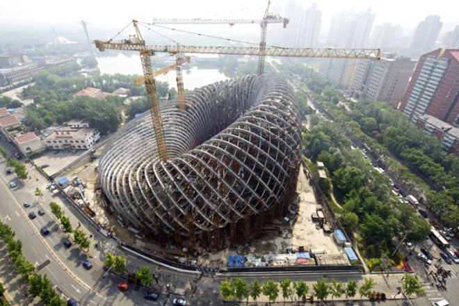 beijing, biad ufo, phoenix international media center, chaoyang park, eco design, green design, rainwater, landscape, landscape design