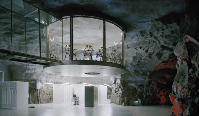 creative re-purpose, green design, sustainable design, eco-design, anti-atomic shelter, internet facility-Albert France-Lanord Architect, Stockholm, Sweden, Granite, green-filled, light-filled,
