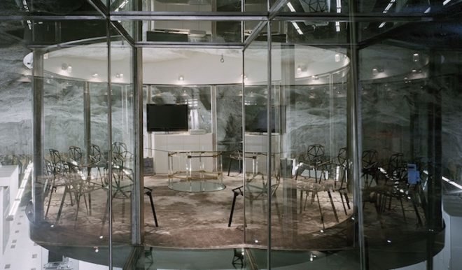 creative re-purpose, green design, sustainable design, eco-design, anti-atomic shelter, internet facility-Albert France-Lanord Architect, Stockholm, Sweden, Granite, green-filled, light-filled,