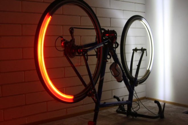 Revolights, bike lights, bike lighting, LEDs, LED bike lighitng, lighting and sighting, bike visibility, green transportation, alternative transportation, green lighting design, green bicycle design, Kent Frankovich, Adam Pettler, Jim Houk
