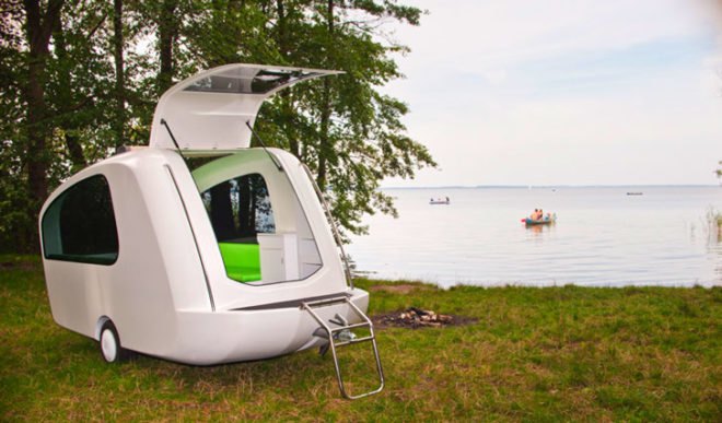 Sealander camper boat, Sealander Aquatic Trailer, electric boat, electric vehicle, green automotive design, alternative transportation, green transportation