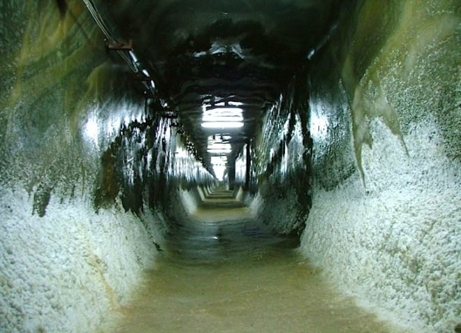 Salina Turda Salt Mine, Adapative reuse, Christopher Nolan, Batman, Transylvania, green design, sustainable design, futuristic lighting, existing infrastructure, eco-design, Romania