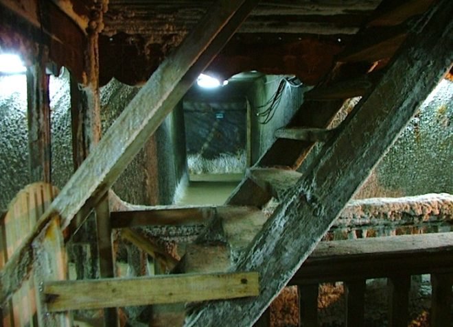 Salina Turda Salt Mine, Adapative reuse, Christopher Nolan, Batman, Transylvania, green design, sustainable design, futuristic lighting, existing infrastructure, eco-design, Romania