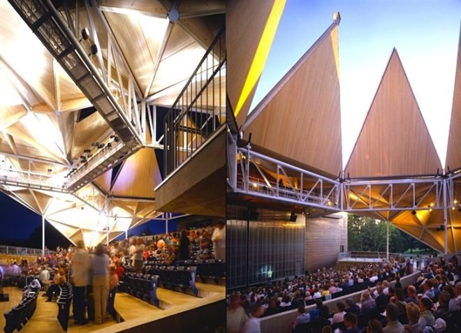green building, eco-design, sustainable design, green design, Starlight Theater, Studio Gang Architects, Rockford Illinois, origami, petal-like panels