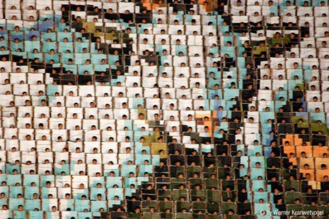 A Night In Pyongyang, Werner Kranwetvogel, mass games, north korea, group performances, living art
