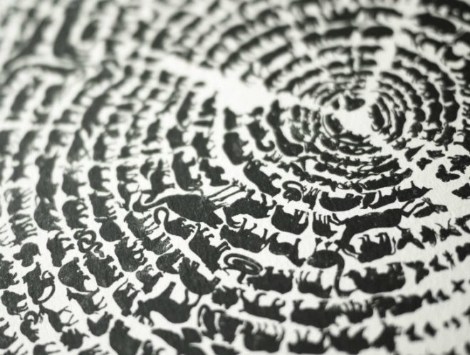 environmental print, degree, tree of life poster, recycled paper poster, lithograph print, tree print, animal species print