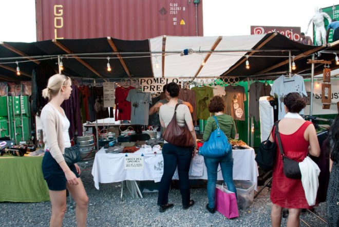 Brooklyn Night Bazaar; Brooklyn; Bazaar; Night Bazaar; Dekalb Market; Market; music; food; vendors; artisans; eco; eco friendly; green design; green products; crafts; homemade; homemade goods; eco design; eco products; recycled materials; repurposed materials; recycled; repurposed; upcycled; recycled shipping crates; shipping crates; Aaron Broudo; sustainable; sustainability; alternative transportation; Transportation Alternatives; New York; New York City; Jason Krugman; installation; installation art; LED lights; Kickstarter