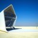 Christopher Daniel, prefab, modular, desert, eco-design, sustainable design, green design, glass panels, transparency, daylighting, hydraulic power, energy efficiency, daylighting, California Roll House
