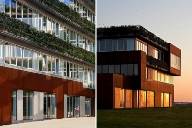 Campus Arhus N, Schmidt Hammer Lassen, via university, sustainable campus, green building, eco university, daylighting, living facade