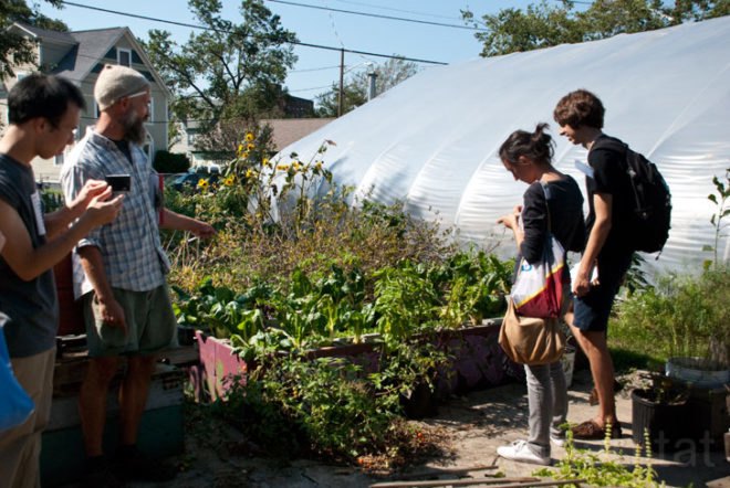 A Better World by Design; City Farm; urban agriculture; Southside Community Land Trust; CSA; Community Land Trust; community; land trust; urban; agriculture; urban landscape; green space; eco-farm; foreclosure; plots; garden; urban gardening; sustainability; farmers market; farmers markets; produce; plants; crops; food; food system; food systems; farming; farmer; farmers; urban farm; urban farming; crop production; self-sufficiency; energy efficient; energy efficiency; greenhouse; solar panel; solar panels; compost; composting; education; educational