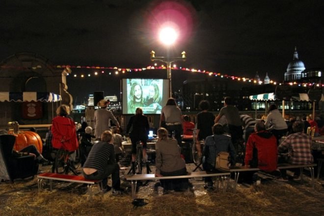 Cycle In Cinema, Magnificent Revolution, bike power, human power, pop up cinema, london,