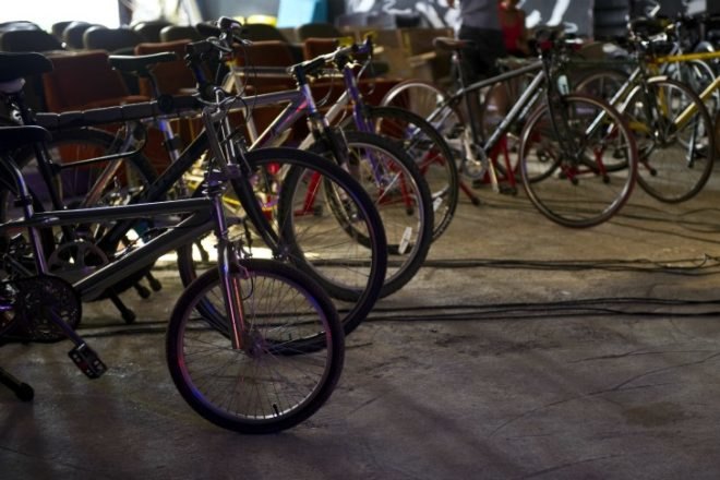 Cycle In Cinema, Magnificent Revolution, bike power, human power, pop up cinema, london,