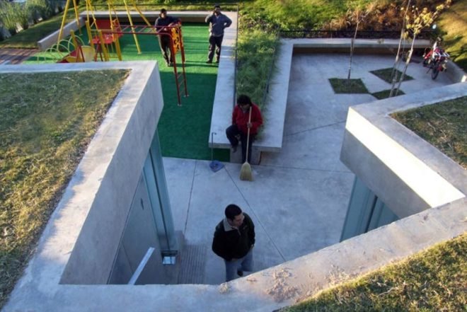Urban design,Sustainable Building,social design,Green Lighting,Daylighting,public toilets,green roof,green roof urban design,U-shaped glass,inclusive design,argentina,argentine design,parana river,rosario city,park building,disable children,cement