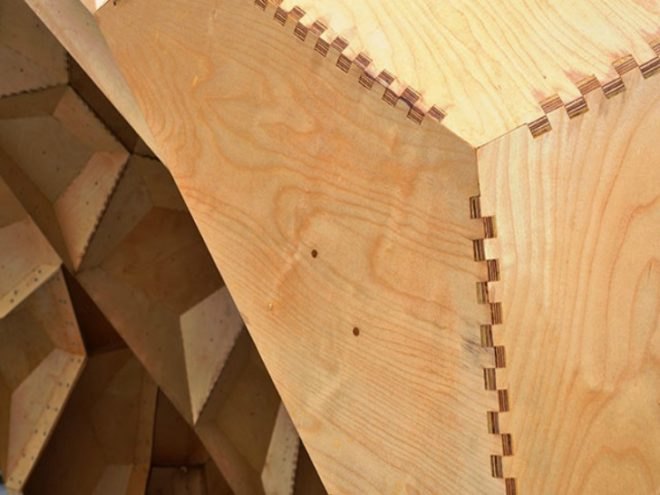 ICD/ITKE Research Pavilion 2011, temporary pavilion, wooden pavilion, student project, university of stuttgart, biomimicry