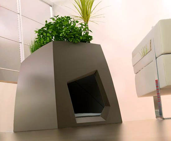 Kokon Modern Pet House, pet house, dog house, cat house, bird house, birdhouse planters, green do house, green pet house, green roof pet house, pet house planters, dog house planters, modern pet house