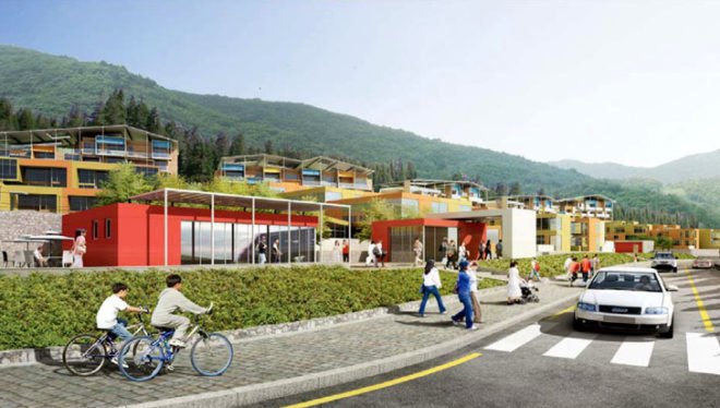 green design, eco design, sustainable design, Korea National Housing Competition, Mack Architects, Seoul, Pan Gyo Housing project, sustainable housing complex, green roof, natural ventilation