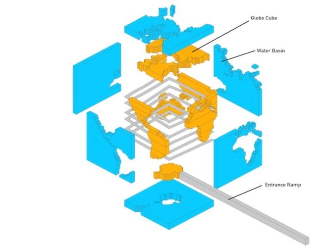 2012 World Expo, South Korea, Water Cube Pavilion, Aquarium, MVRDV, green design, sustainable design, eco design, biomimicry, world oceans, global climate, glass, thermal insulation, naturally lit, naturally ventilated, nature