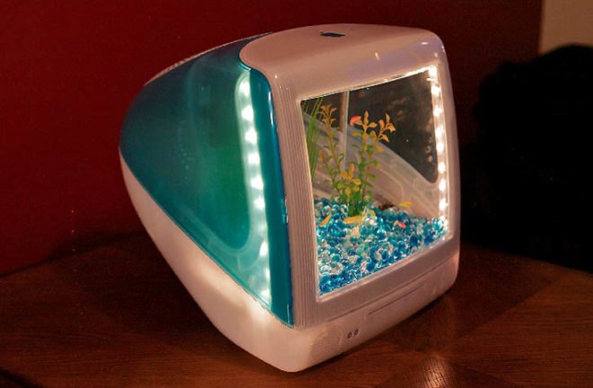 green design, eco design, sustainable design, Apple G3 iMac, recycled Mac computer, Jake Harms, Macquariums, upcycled computer, innovative fish tanks