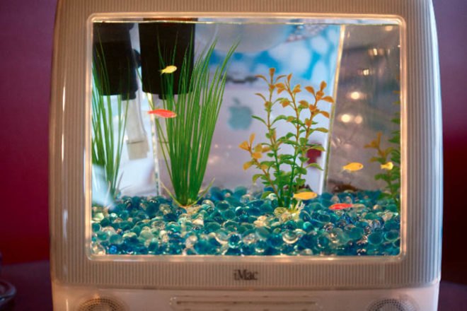 green design, eco design, sustainable design, Apple G3 iMac, recycled Mac computer, Jake Harms, Macquariums, upcycled computer, innovative fish tanks