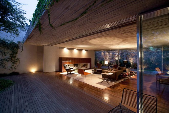 green design, eco design, sustainable design, Marcio Kogan, MK27, Chimney House, Brises soleil, open air residence, Brazil, Glass Curtain