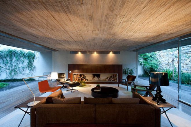 green design, eco design, sustainable design, Marcio Kogan, MK27, Chimney House, Brises soleil, open air residence, Brazil, Glass Curtain