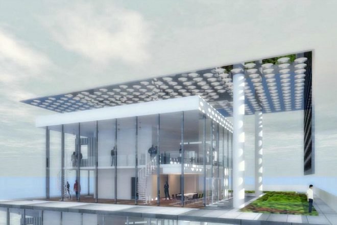 Mercedes Benz Business Center, HTDStudio, yerevan, armenia, mixed use development, green roof, stacked high rise